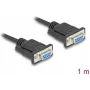 DeLOCK 86823 seriële kabel zwart 1 m DB-9