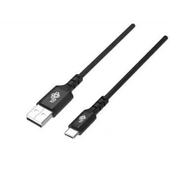 Kabel USB-USB C 2 m siliconen zwart Quick Charge