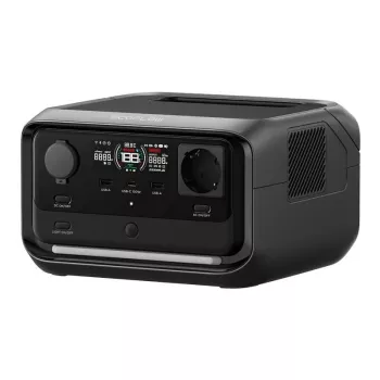 Draagbaar powerstation EcoFlow River 3 Plus — LiFePO4 286Wh, AC- en USB-uitgangen, opladen via zonne-energie/aansteker