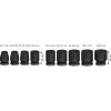 Slagschroevendraaier-dopsleutelset Bosch 3/8 inch, 9-delig, zwart, standaard