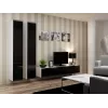 Cama woonkamerkastenset VIGO 4 wit/zwart glanzend