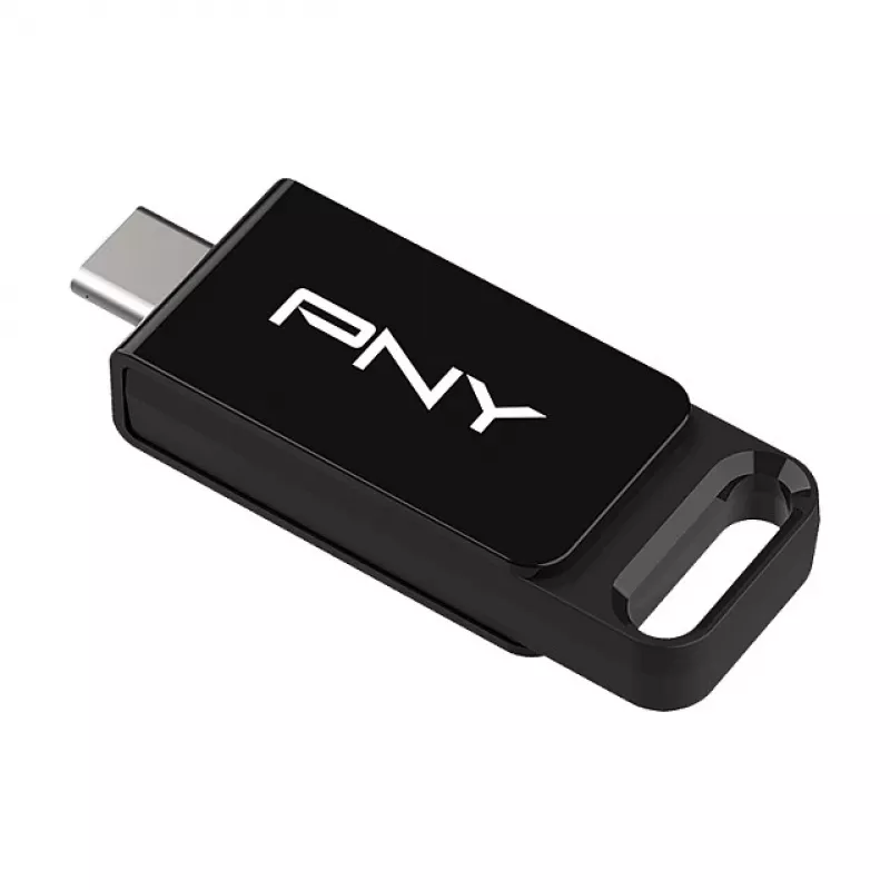 PNY Elite, 64 GB, USB Type-C, 3.2 Gen 1 (3.1 Gen 1), 120 MB/s, dia, zwart