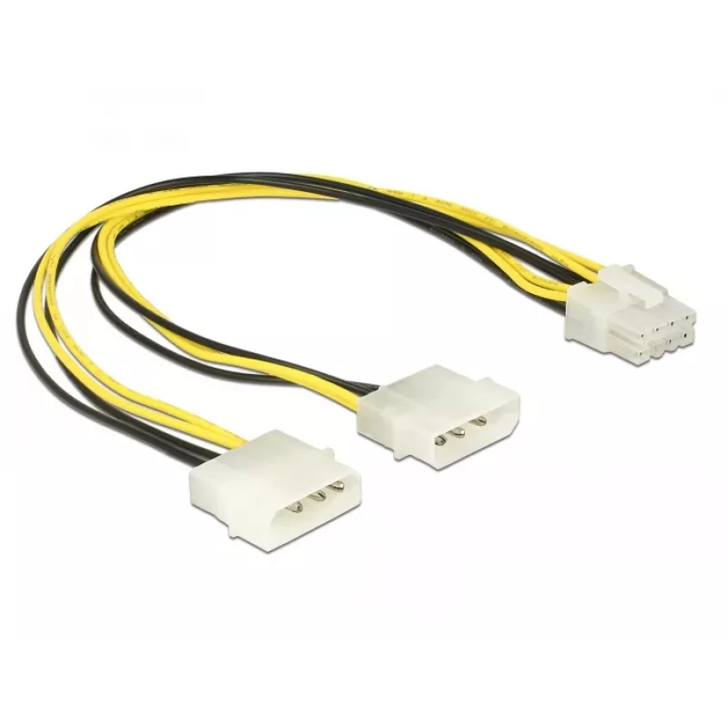 Interne stroomkabel DeLOCK 85453 0,3m 8-pins EPS12V male