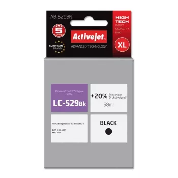 Activejet AB-529BN inkt (vervanging voor Brother LC529BK; Supreme; 58 ml; zwart)