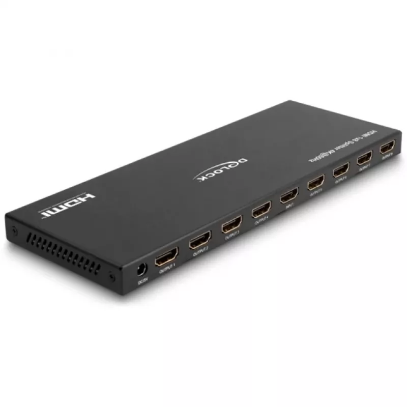 DeLOCK HDMI-splitter 1 x HDMI-ingang naar 8 x HDMI-uitgang 4K 60 Hz