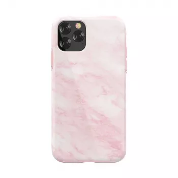 Telefoonhoesje Devia Marble-serie voor iPhone 11 Pro Max, roze, beschermende hardcase