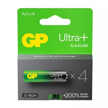 Alkalinebatterijen LR6/AA GP ULTRA+ 4-pack