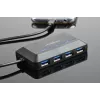 USB-hub GEMBIRD ACT-HUB3C-4P — USB 3.2 Gen 1 Type-A host naar 4 × USB 3.2 Gen 1 Type-C, 5000 Mbit/s, zwart