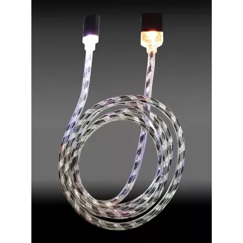 LC-POWER kabel USB-Micro-1M-8 1 m zwart/zilver, USB-A naar micro-USB (LC-C-USB-MICRO-1M-8)