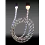 LC-POWER kabel USB-Micro-1M-8 1 m zwart/zilver, USB-A naar micro-USB (LC-C-USB-MICRO-1M-8)