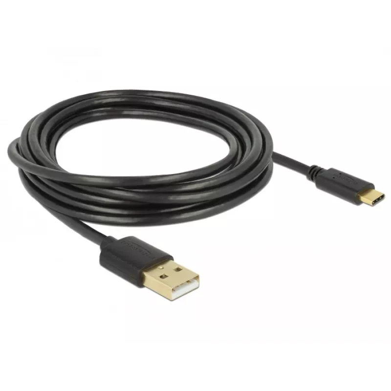 USB-kabel DeLOCK 85209 USB 2.0 3 m USB-A USB-C zwart
