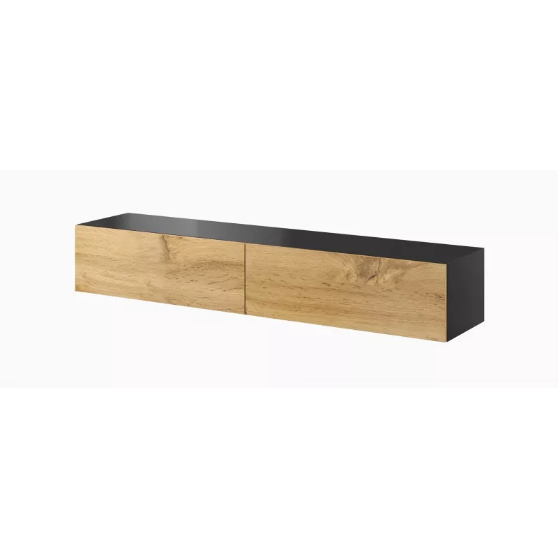 Cama woonkamerkastset VIGO 3 zwart/wotan eiken