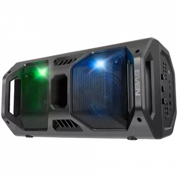 Luidspreker SVEN PS-600, zwart (50W, TWS, Bluetooth, FM, USB, microSD, LED-display, 4000mAh)
