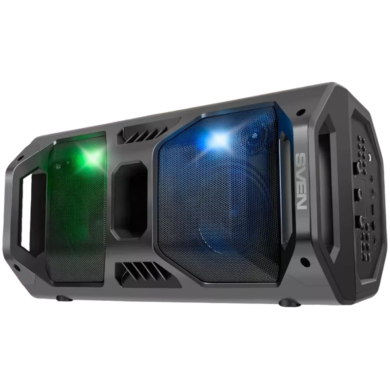 Luidspreker SVEN PS-600, zwart (50W, TWS, Bluetooth, FM, USB, microSD, LED-display, 4000mAh)