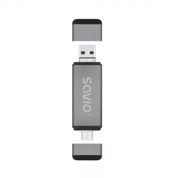 SD-kaartlezer 3-in-1, USB-C + USB-A 2.0 + Micro-USB