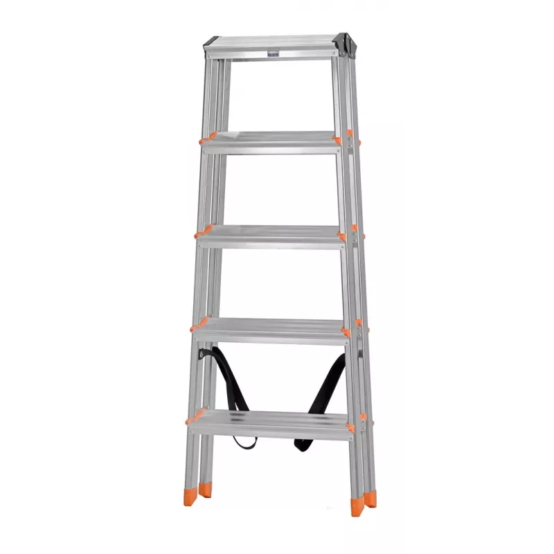 Krause Dopplo 120410 dubbelzijdige trap, aluminium, 2 x 5 treden