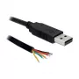 USB-kabel DeLOCK USB2.0/TTL 6 1,8 m zwart