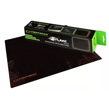 Gaming-muismat ESPERANZA EGP103R — stof, 400×300 mm, 3 mm dik, gemusterd oppervlak, antislip onderkant, zwart