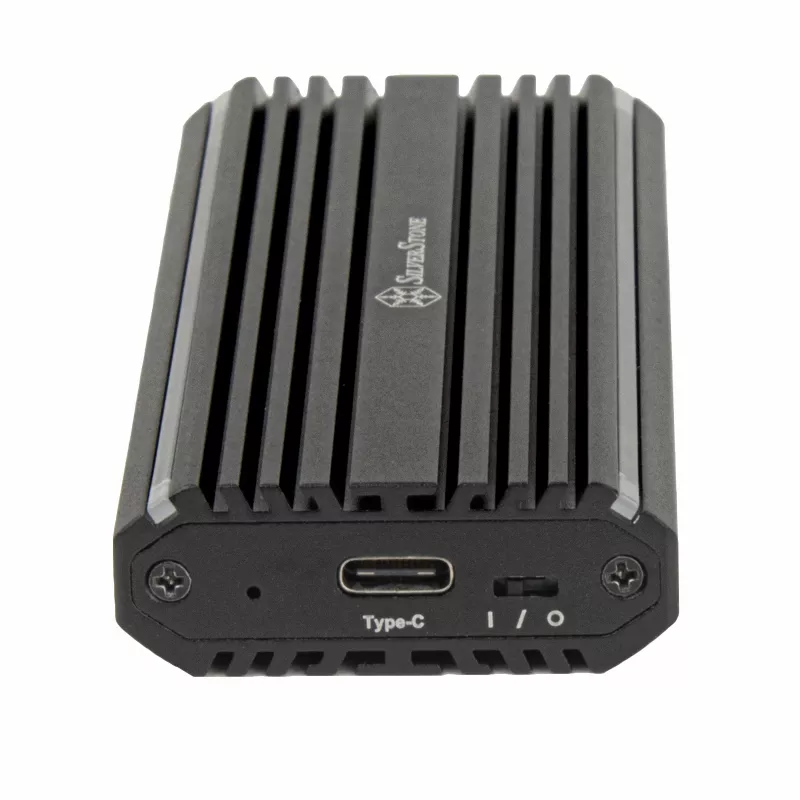 SilverStone SST-MS13 M.2 SSD-behuizing, USB 3.2 Gen 2, RGB-led-statusdisplay, zwart
