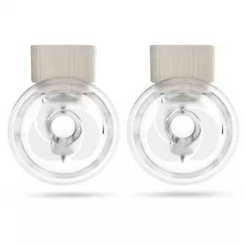 Elektrische borstkolf neno VENTO TWIN draadloos, oplaadbaar, dubbel-/duale modus, LCD, 150-ml flessen, beige