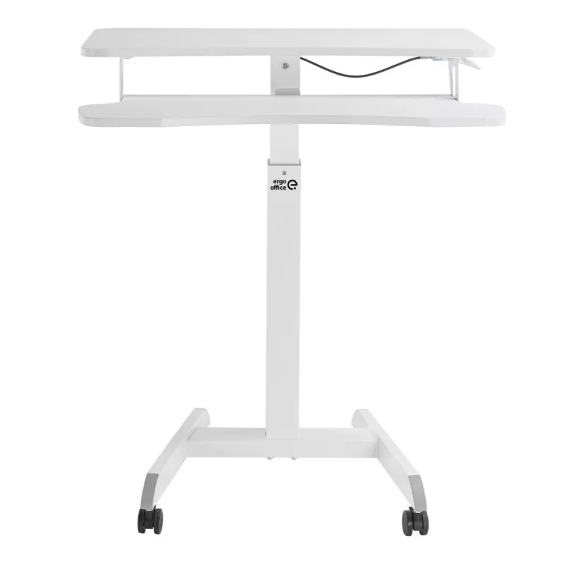 Mobiel werkstation met hoogteverstelling en dubbel platform Ergo Office