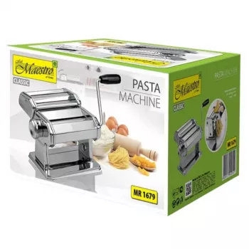 Handmatige pastamachine Maestro MR-1679 – roestvrij staal, handpastamaker, demonteerbaar, onderdelen vervangbaar