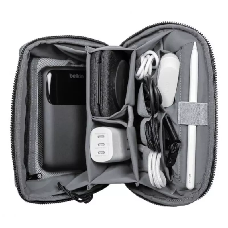Reis-organizer Belkin MMA013HQBK compact ontwerp robuust materiaal, draagtas voor kabels en accessoires