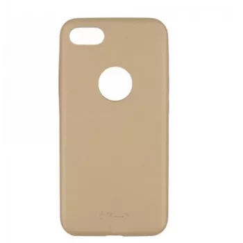 Telefoonhoesje Tellur slank kunstleren hoes voor iPhone 8 — goud