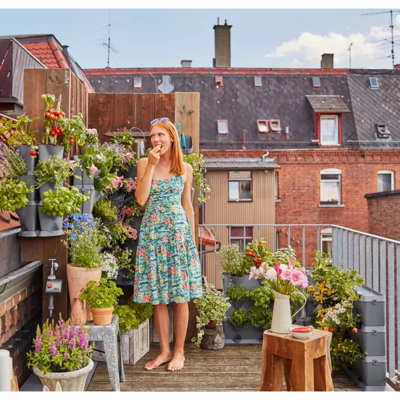 NatureUp bewateringsset hoek, druppelsysteem voor aansluiting op de kraan