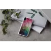 Telefoonhoesje iKins voor iPhone XR – waterbloemen-design, wit
