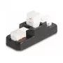 DeLOCK Keystone LSA set RJ45 RJ11 Cat.6 zwart cliphouder
