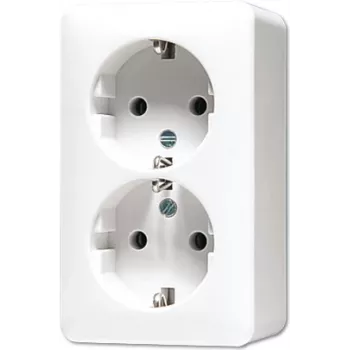 Inbouwdoos JUNG 6020 A WW, Type F, 61×102×47 mm, wit