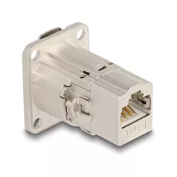 DeLOCK 67062 D-type RJ45 Cat.6A STP inbouwdoorvoer, metaal
