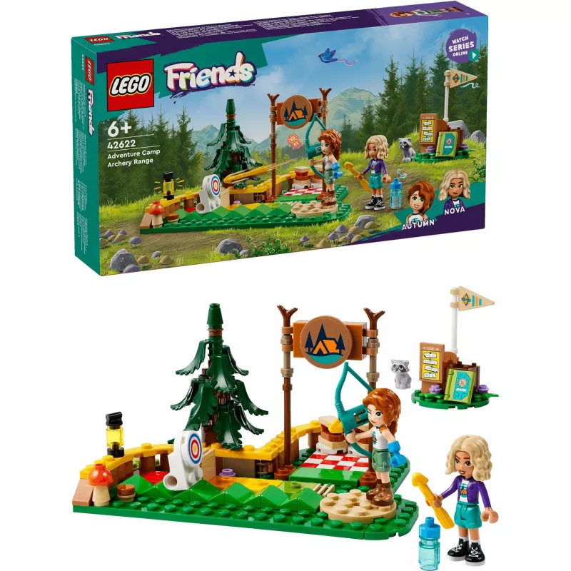 LEGO Friends boogschiet-avonturenkamp 42622 — 157 onderdelen, 2 minifiguren, leeftijd 6+