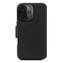 Leren hoes voor iPhone 16, zwart