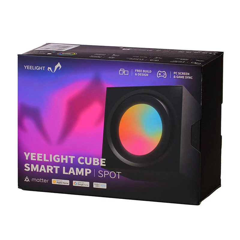 Gaming lichtpaneel YEELIGHT SMART CUBE LIGHT SPOT basis (YLFWD-0008) zwart