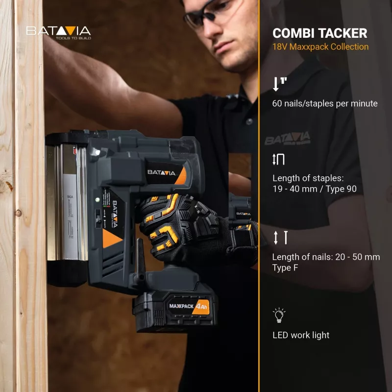 Batavia B.V. | 18V combi-tacker - zonder accu en oplader