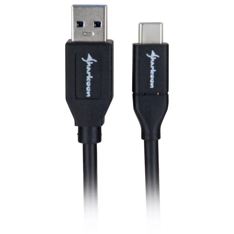 Sharkoon USB 3.2 Gen 2 kabel USB-A stekker > USB-C zwart 1 meter - kabel - digitaal/data