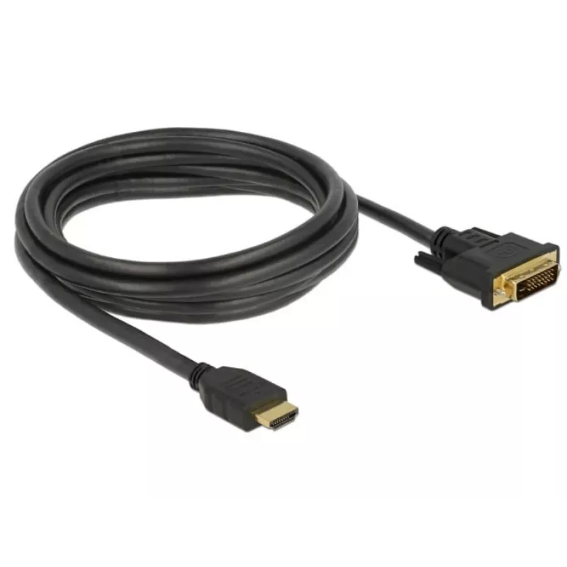 Videokabel-adapter DeLOCK 85655 3m HDMI type A DVI zwart