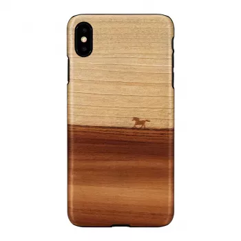 Man and Wood telefoonhoes voor iPhone XS Max — zwarte beschermhoes