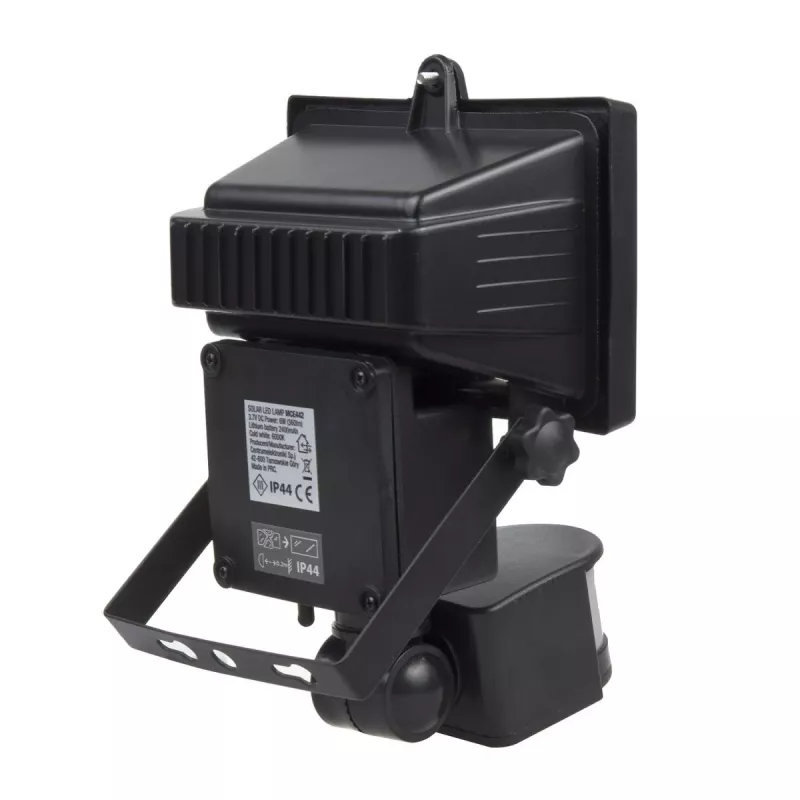 Maclean MCE442 solar-LED-schijnwerper met bewegingssensor floodlight wandmontage lamp schemer IP44 6W 6000K