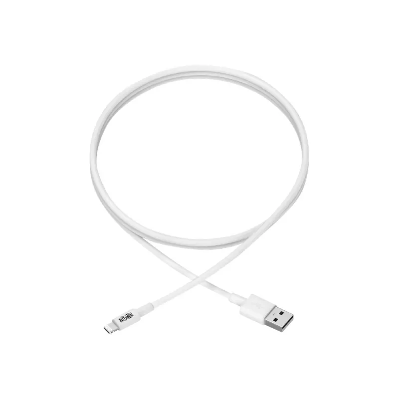Eaton Tripp Lite Series USB-A naar Lightning sync-/laadkabel (M/M) - MFi-gecertificeerd, wit, 3 ft. (0.9 m) - data-/stroomkabel - USB mannelijk naar Lightnin