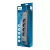 Stekkerdoos overspanningsbeveiliging Philips 4-voudig 2 m kabel 3×US