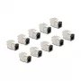 DeLOCK 88118 Keystone-module plat zwart RJ-45 10 stuks