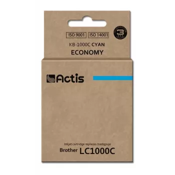 ACTIS KB-1000C inktpatroon compatibel voor Brother LC1000C/LC970C, cyaan, 36 ml, standaardcapaciteit
