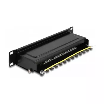DeLOCK 10 inch patchpaneel 8 poorten Cat.6A 1U zwart