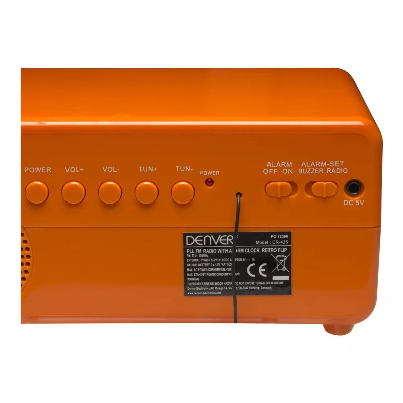 Denver CR-425, klok, analoog & digitaal, F
