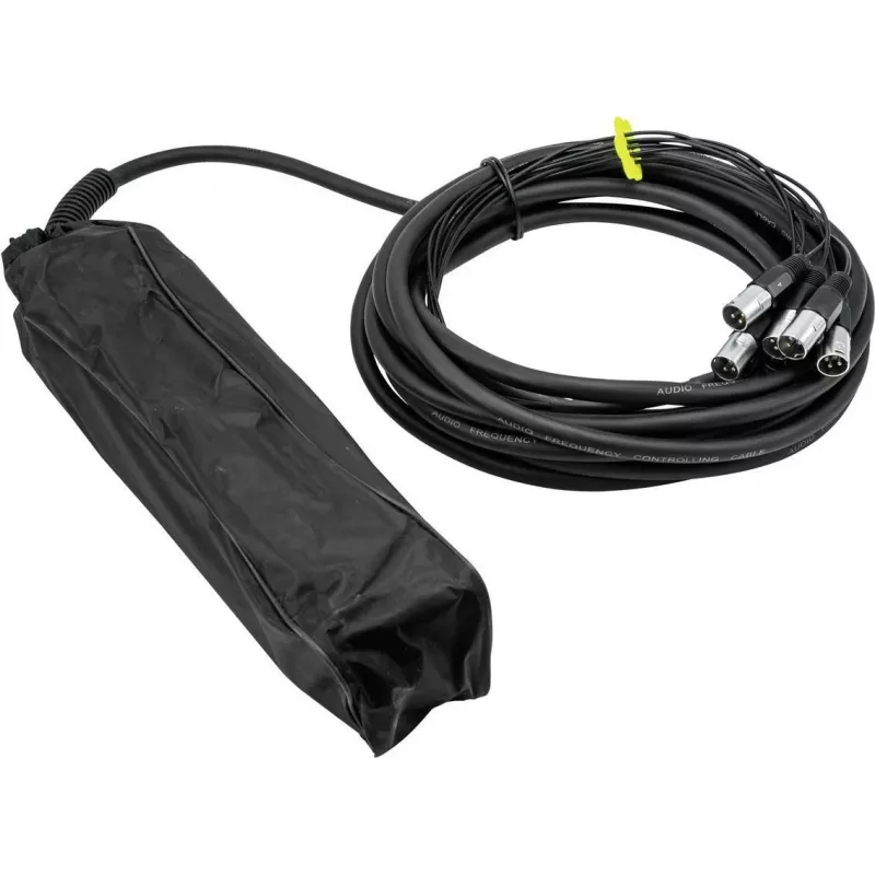 Stagebox Omnitronic MUS-610 audio-snake 10 m lengte met 6-inch stekkerverbindingen