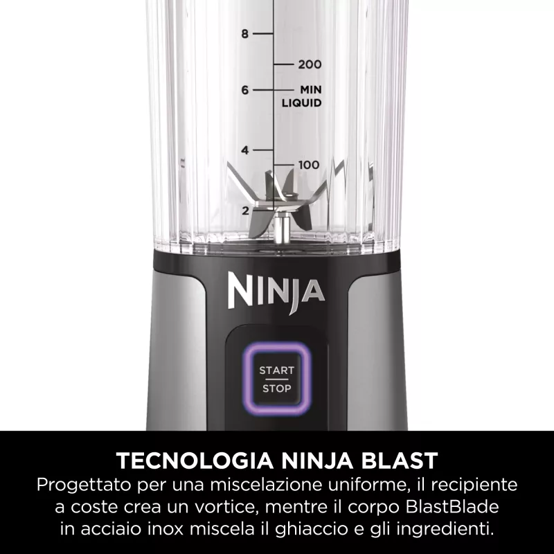 Sportmixer Ninja Blast BC151EUNV — 0,53 L bak, 14,4 W, accu, blauw