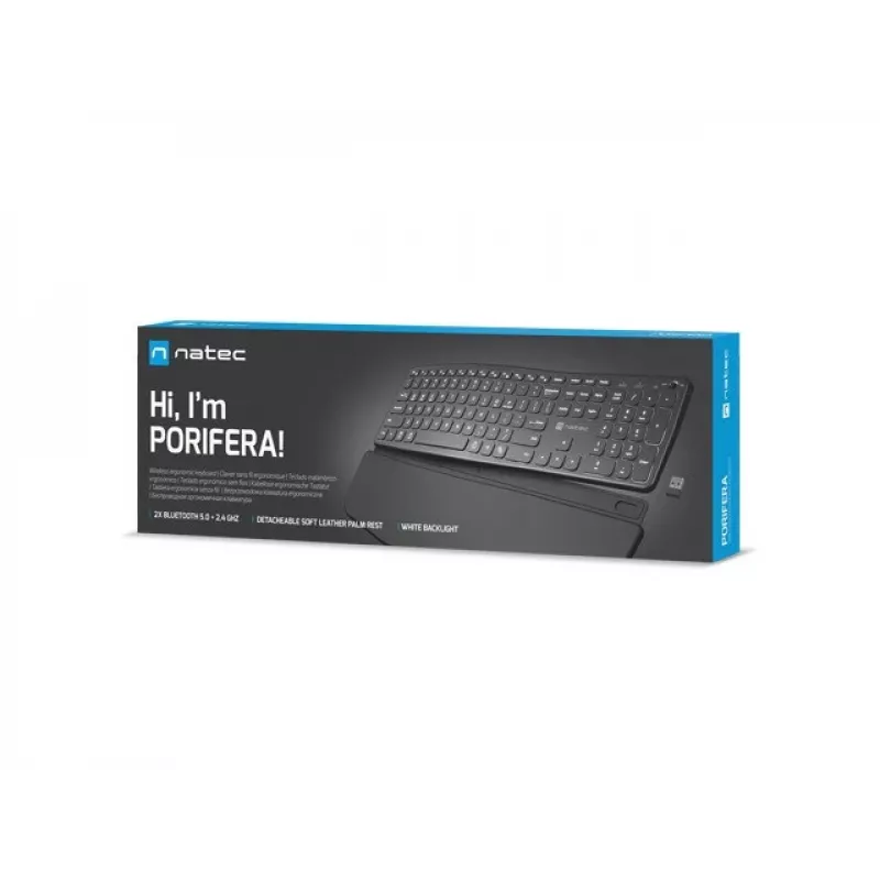 NATEC PORIFERA Toetsenbord Home/Office Bluetooth QWERTY US International Zwart